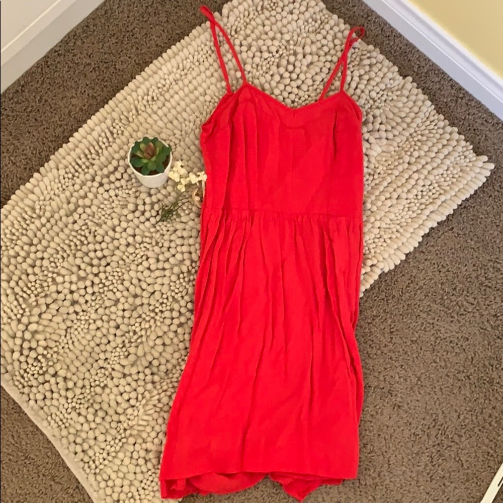 Size small  red/orange dress.